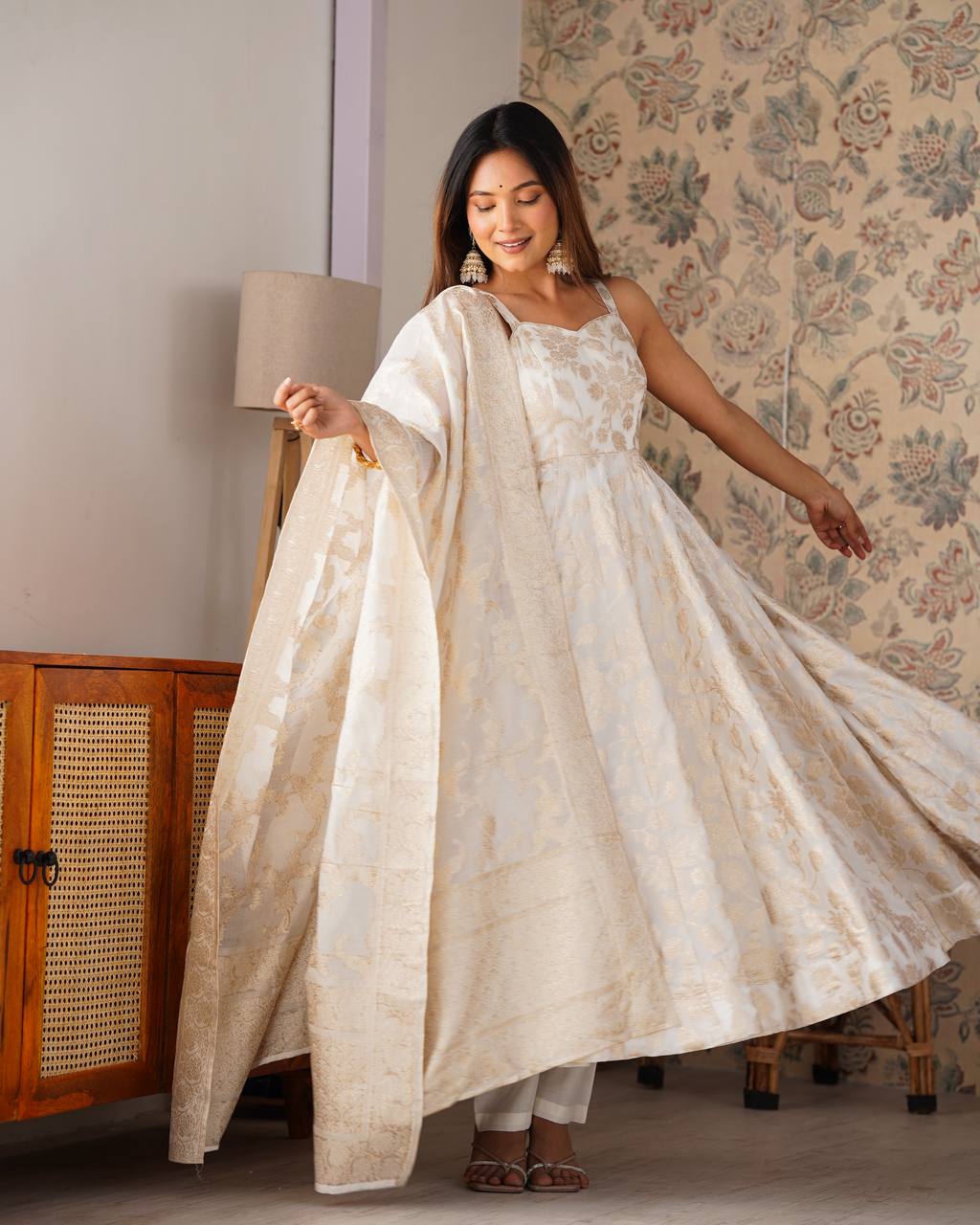 Festive Ivory Dream Anarkali