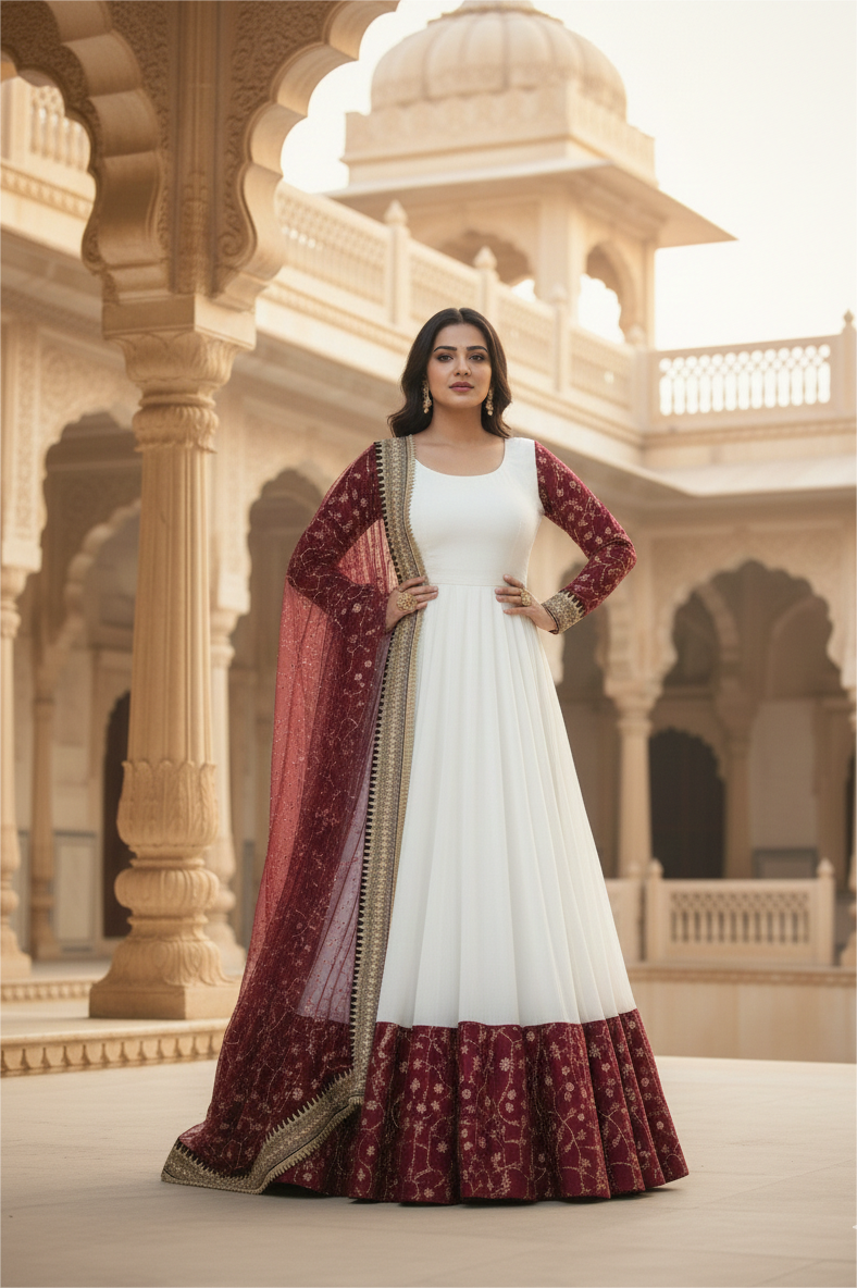 Premium Designer Ethnic Gown for Wedding & Party Wear