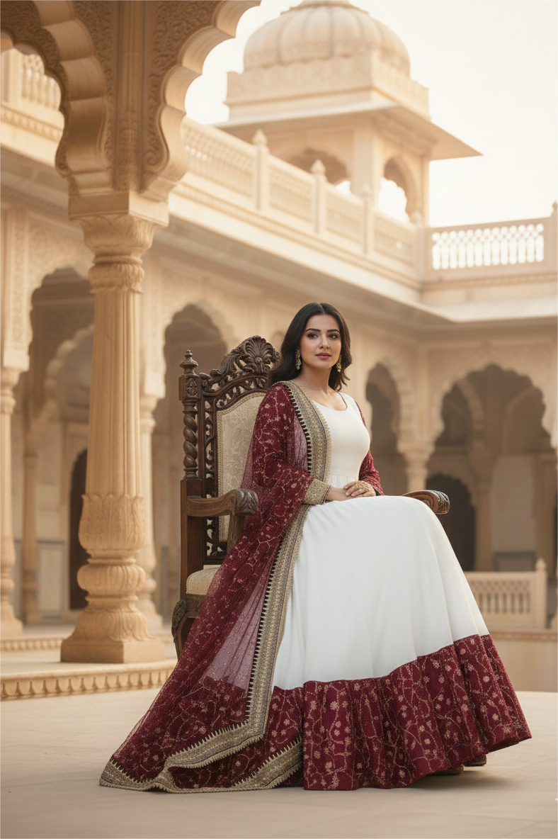 Premium Designer Ethnic Gown for Wedding & Party Wear