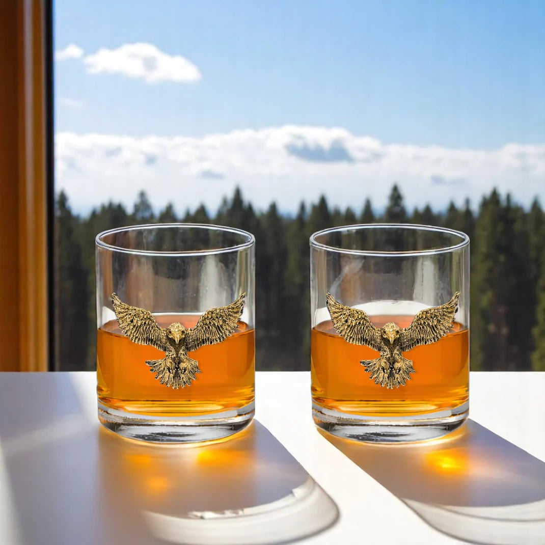 Gold Eagle Whiskey Glasses