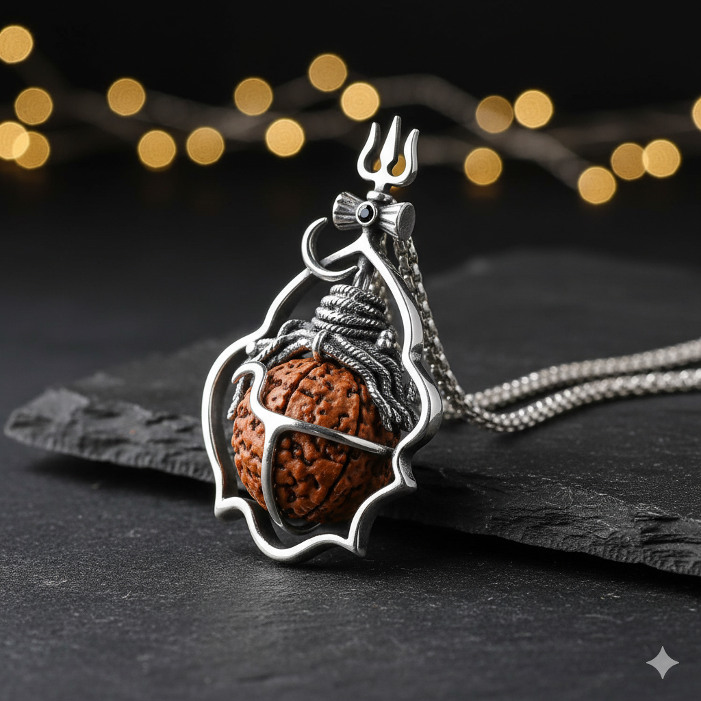 Shiva Rudraksh Pendant - A Confluence of Power, Peace, and Well-being