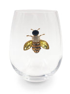 Bedazzled Bee Wine Glasses