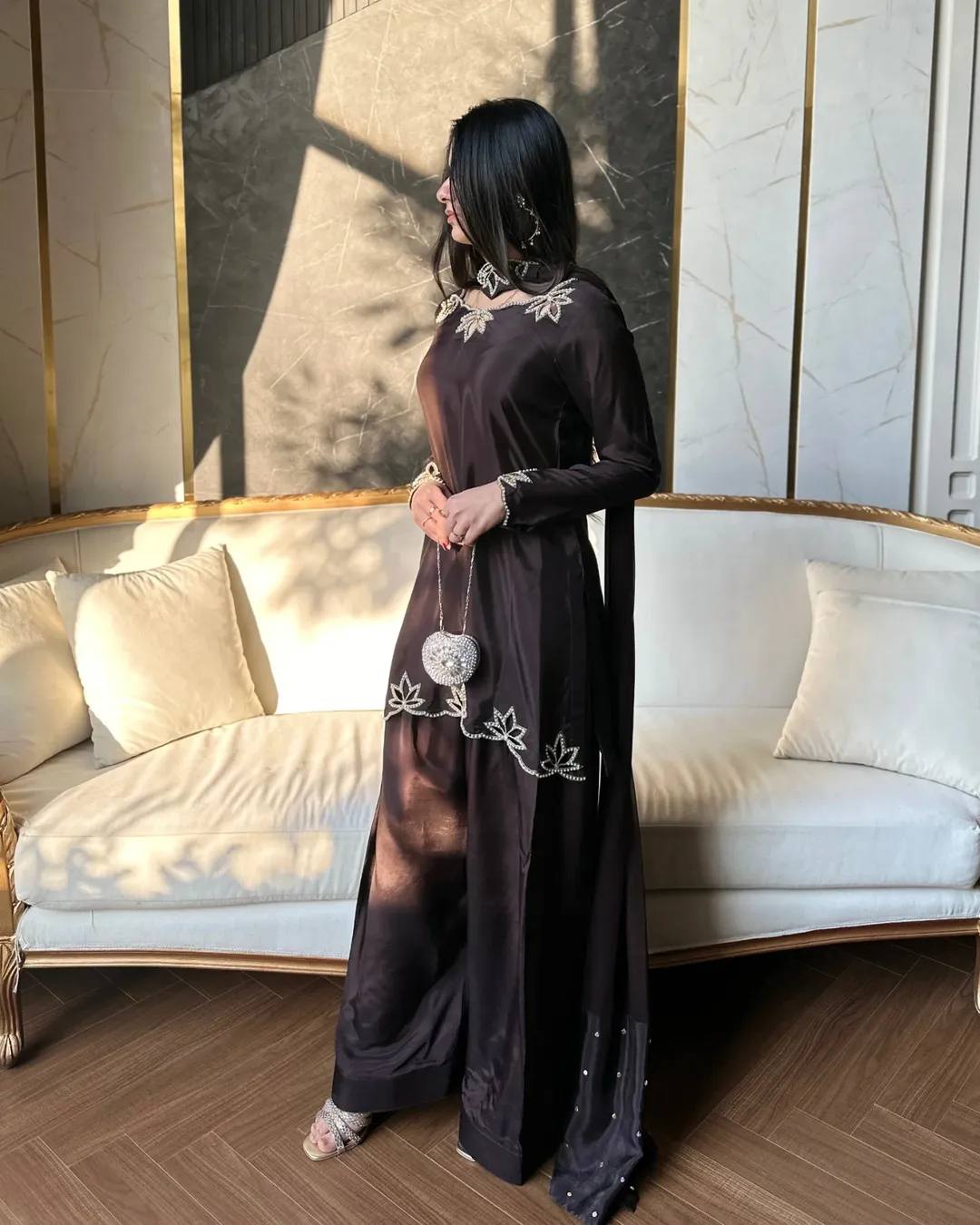 Designer Festive Wear Farshi Suit Set