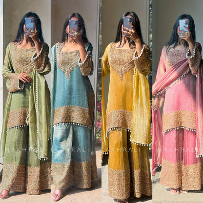 Elegant Embroidered Festive Wear Kurta Set