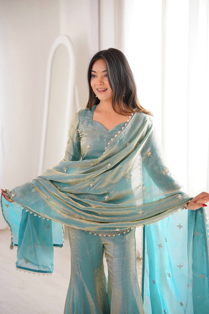 Mehrunisa Sea Green Royal Set