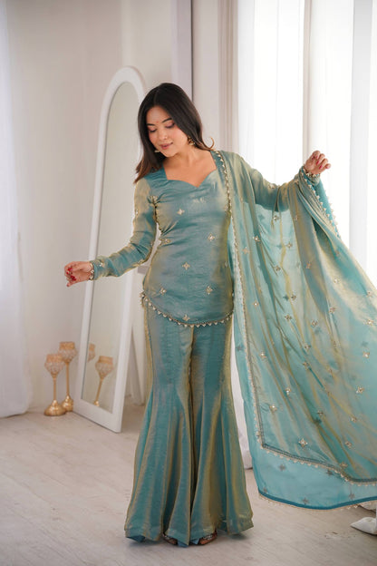 Mehrunisa Sea Green Royal Set