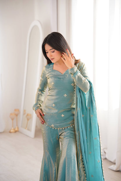 Mehrunisa Sea Green Royal Set