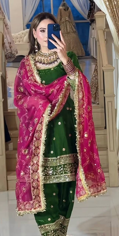 Premium Patiala Suit with Embroidered Dupatta