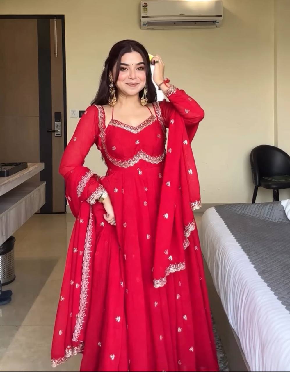 Elegance Unveiled: A Red Dress in Luxury