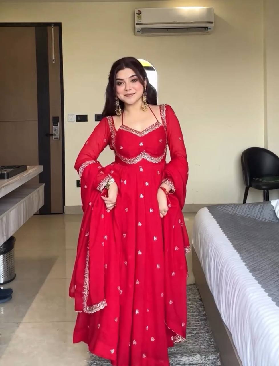 Elegance Unveiled: A Red Dress in Luxury
