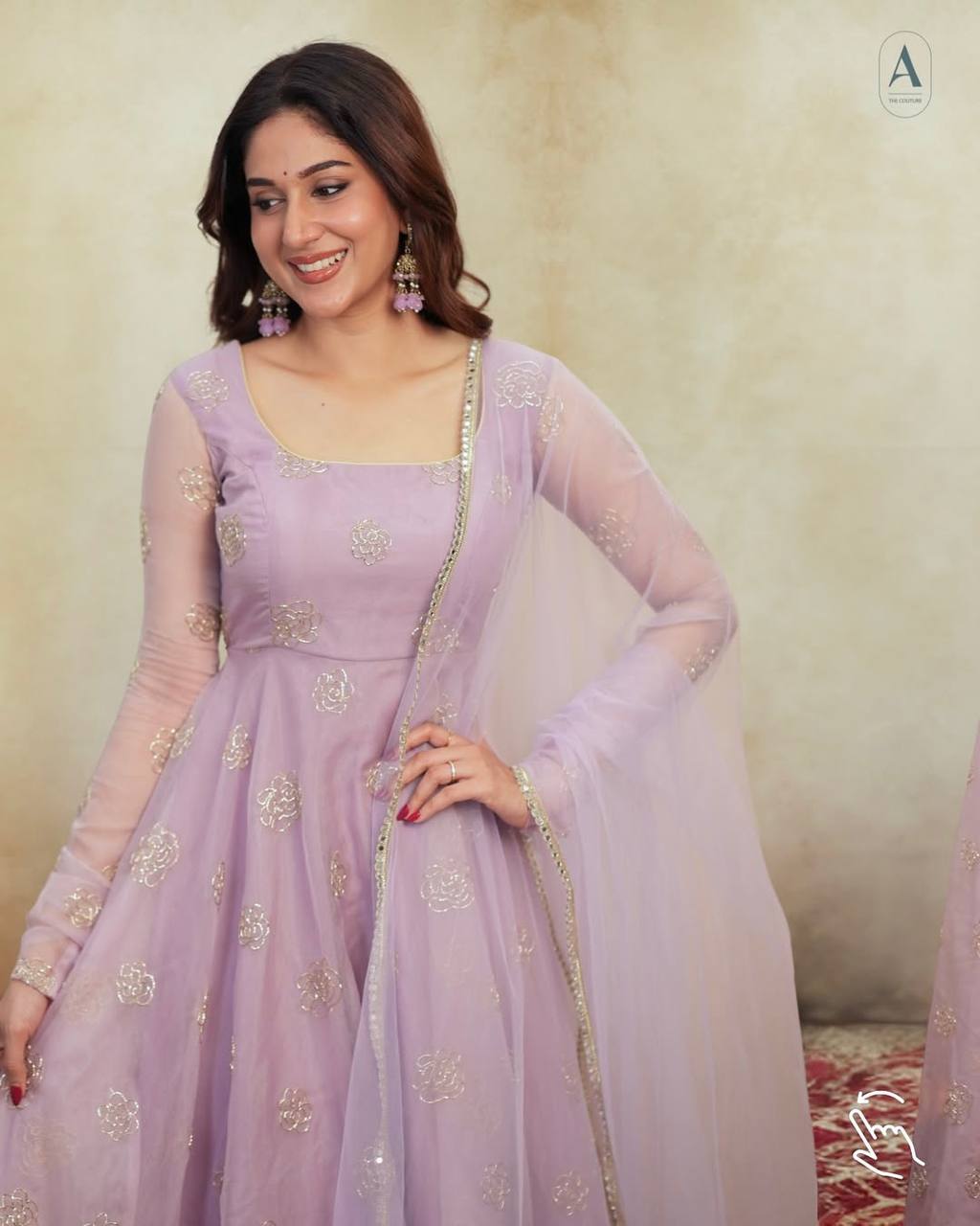 Pastel Green Embroidered Anarkali Suit