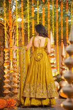 Festive Royalty Wine Anarkali Set