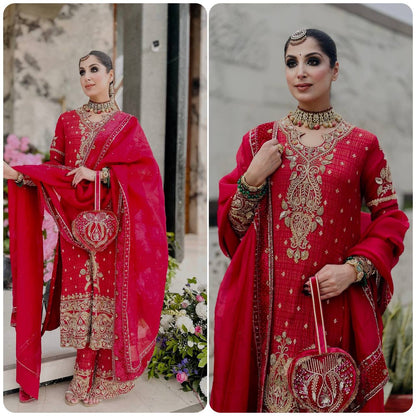 Royal Red Heirloom Punjabi Suit Set