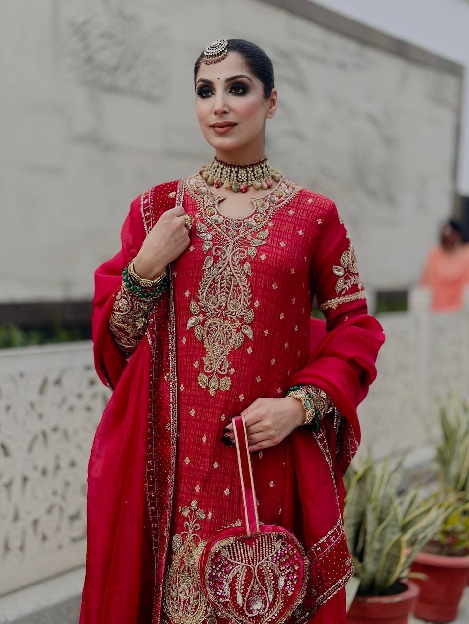 Royal Red Heirloom Punjabi Suit Set