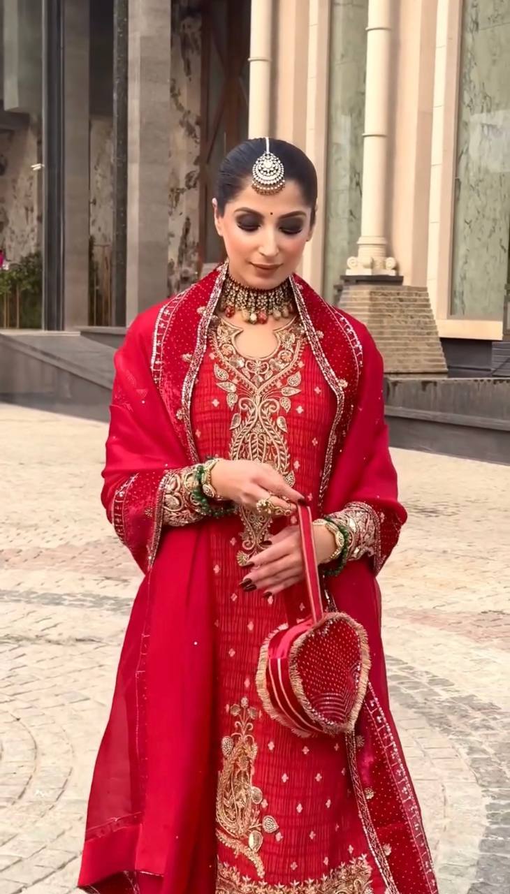 Royal Red Heirloom Punjabi Suit Set