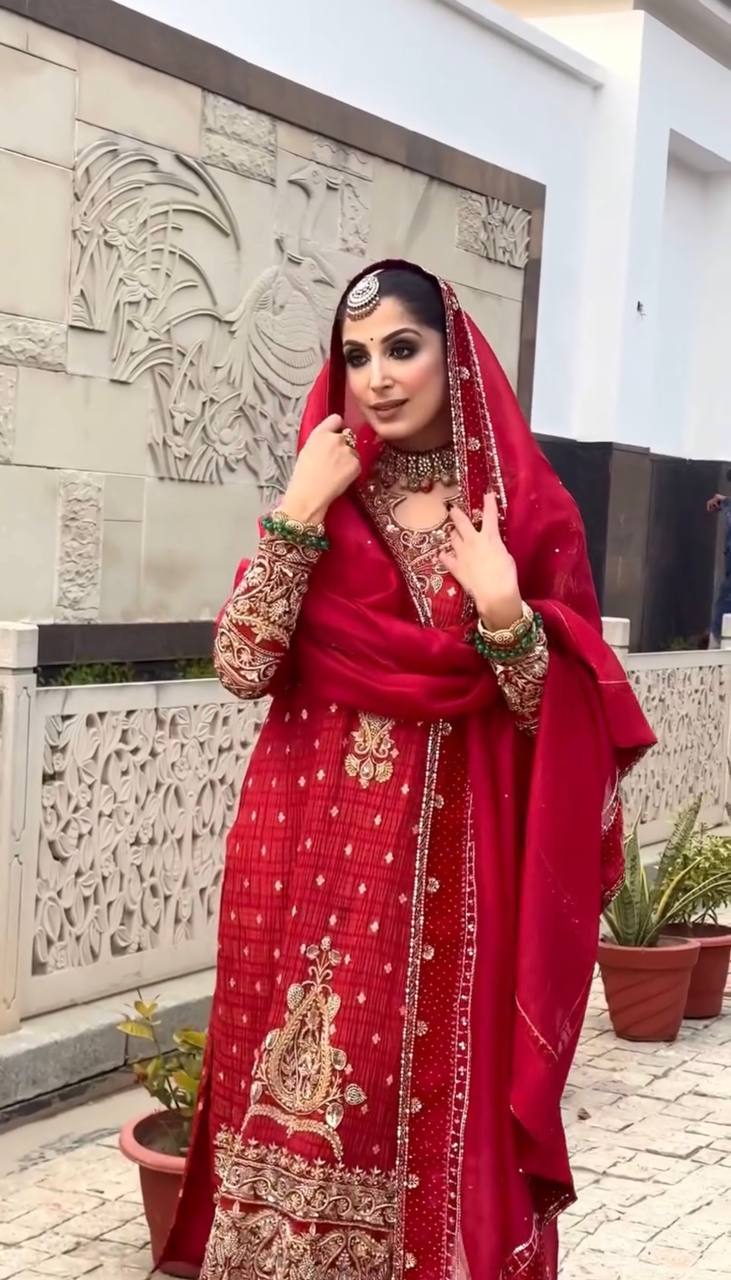 Royal Red Heirloom Punjabi Suit Set