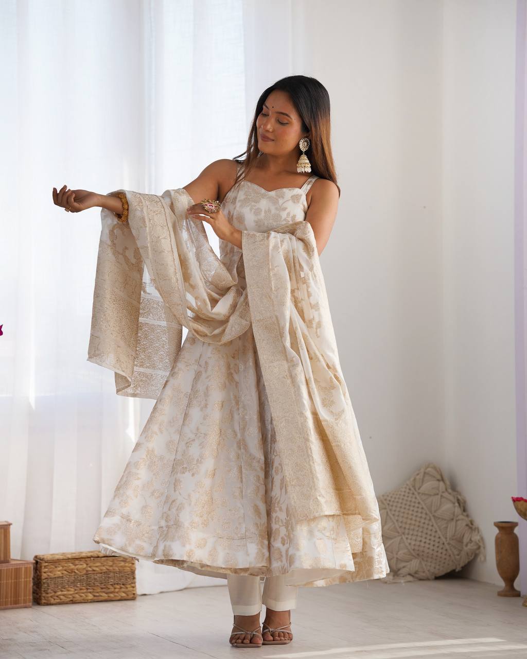 Festive Ivory Dream Anarkali