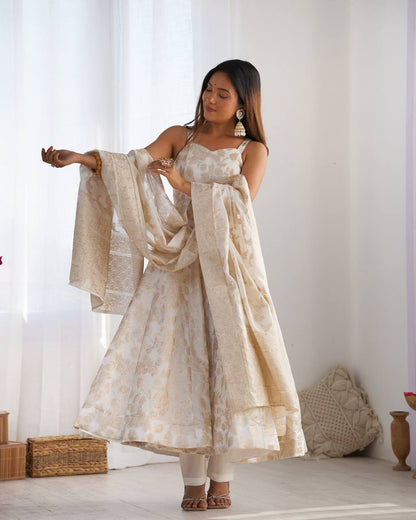 Festive Ivory Dream Anarkali