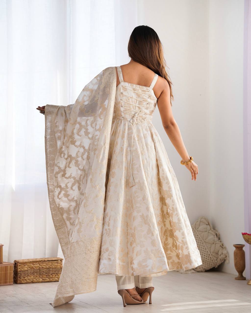 Festive Ivory Dream Anarkali