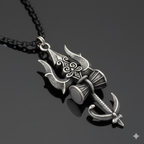 Handmade Shiv Trishul Damru Pendent