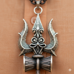 Handmade Shiv Trishul Damru Pendent
