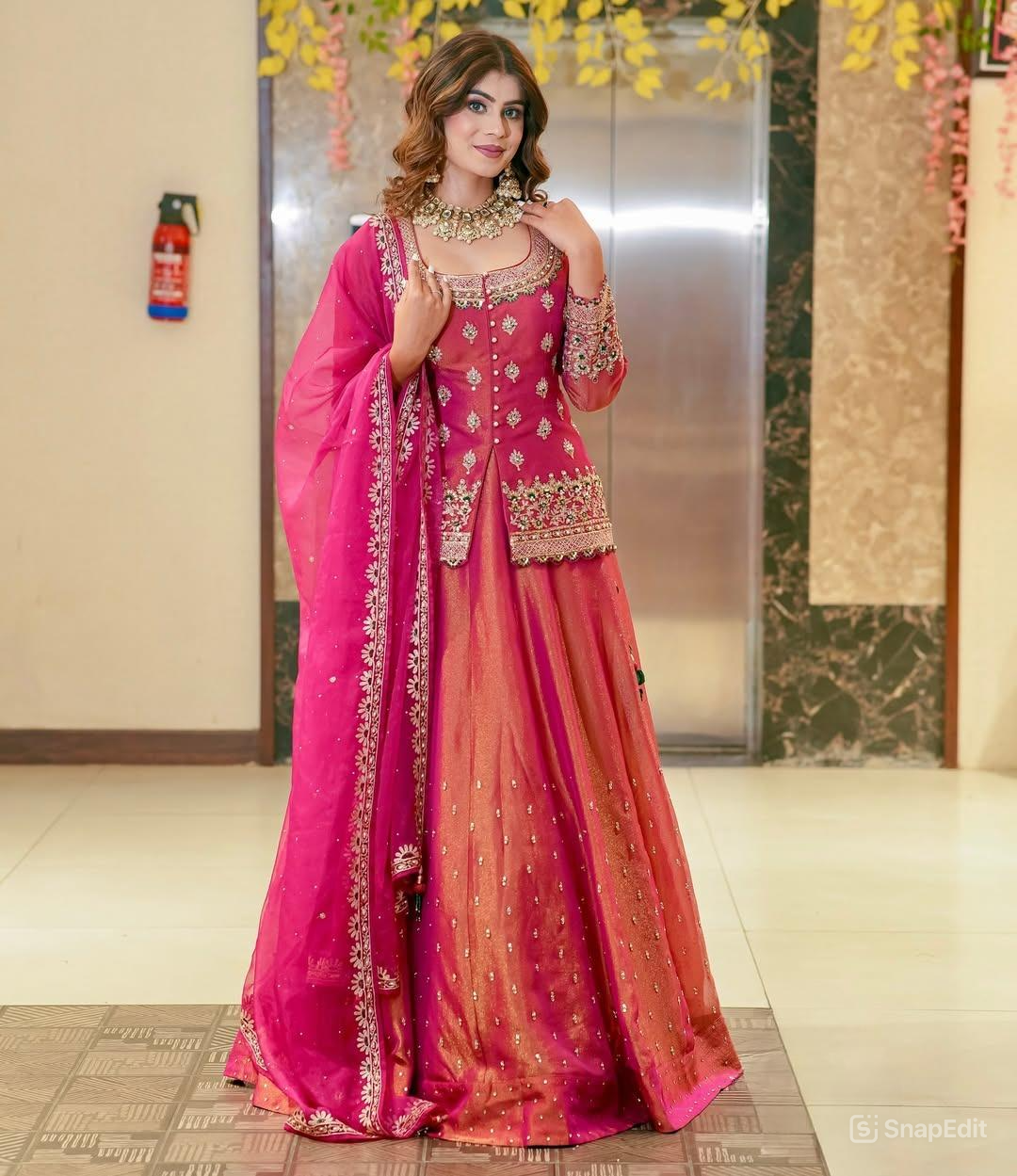 Luxurious Ethnic Lengha Suit Set with Exquisite Embroidery Work